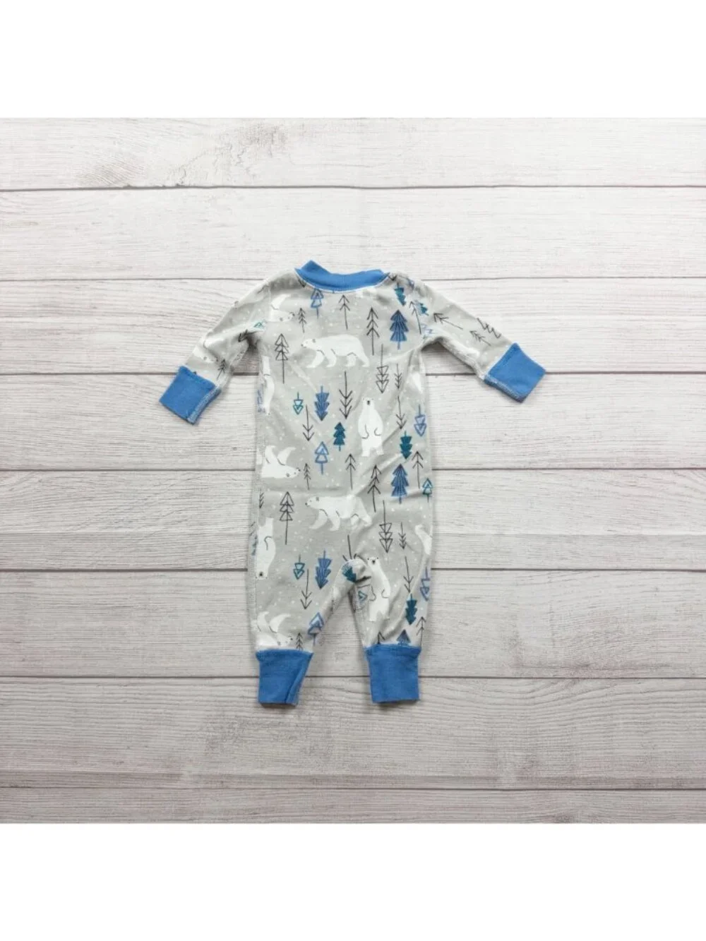Moon And Back By Hanna Andersson Baby Sleeper Polar Bear Print 0-3 Months